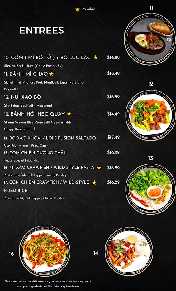 Loi's Kitchen KHOAI TÂY CHIÊN / FRENCH FRIES